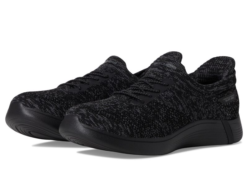 スケッチャーズ レディース シューズ スニーカー SKECHERS Performance On-the-go Hands Free Slip-ins Swift W/ Sock Fit Black/Gray 黒いこと スニーカー-靴-レディース靴
