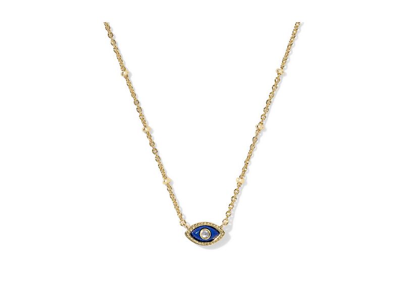 ケンドラスコット レディース アクセサリー ネックレス・チョーカー・ペンダントトップ ミニ レース Kendra Scott Mini Eye Short Pendant Necklace Gold Dark Blue ブルー