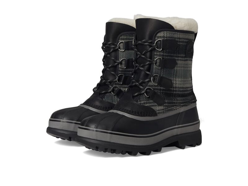 ソレル メンズ シューズ ブーツ・レインブーツ SOREL Caribou Waterproof Black/Quarry 黒いこと