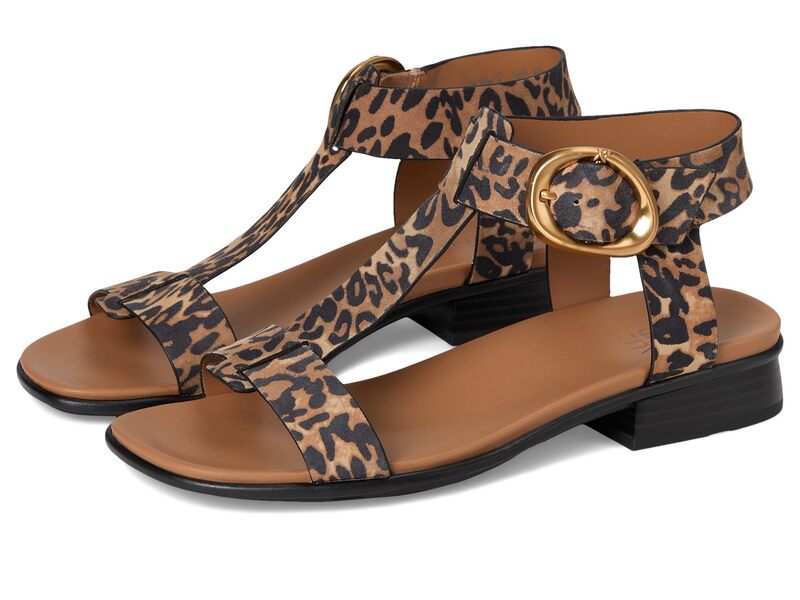 ナチュライザー レディース シューズ 踵 サンダル Naturalizer Brandy Sandals Dark Brown Leop 赤銅色