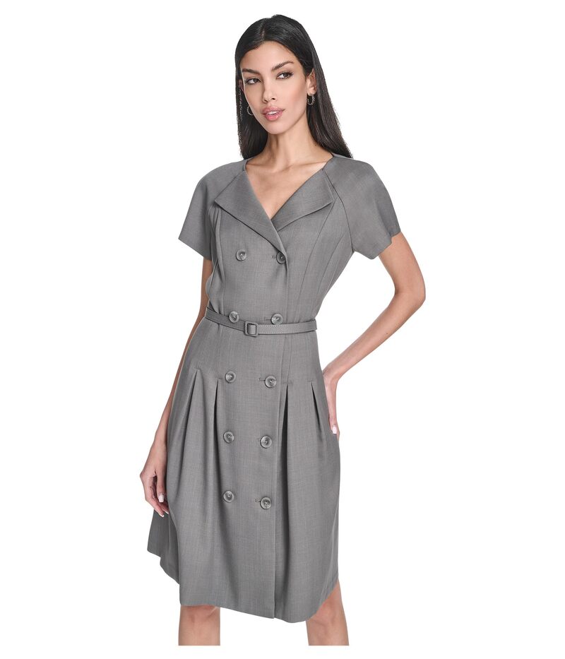 カルバンクライン レディース トップス 衣装 A 伝達ルート Calvin Klein Melange Suiting Belted Aline Granite