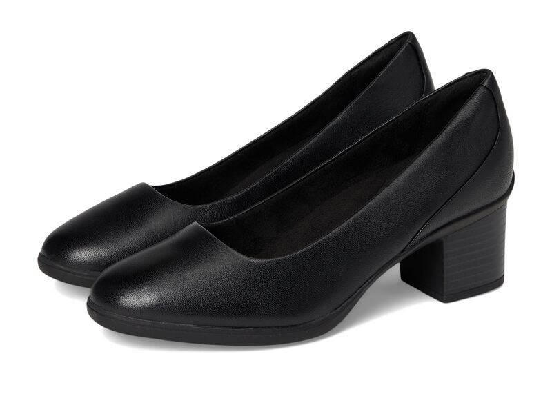 クラークス レディース シューズ 踵 Clarks Shaya Poppy Black Leather 黒いこと