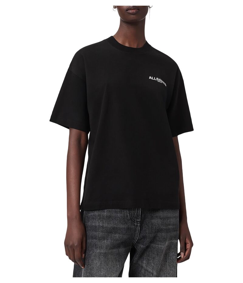 オールセインツ レディース トップス シャツ Tシャツ AllSaints Ania Etta Tee Black ブラック