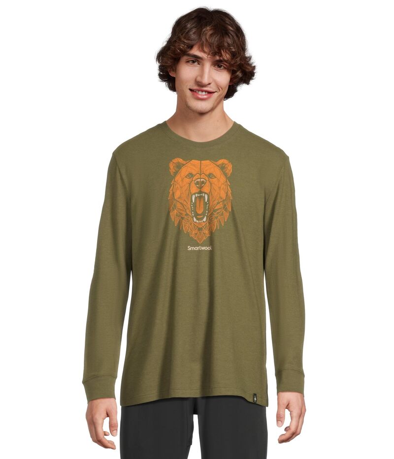 スマートウール メンズ トップス シャツ Tシャツ グラフィック Smartwool Geometric Bear Long Sleeve Graphic Tee Winter Moss 16,546円