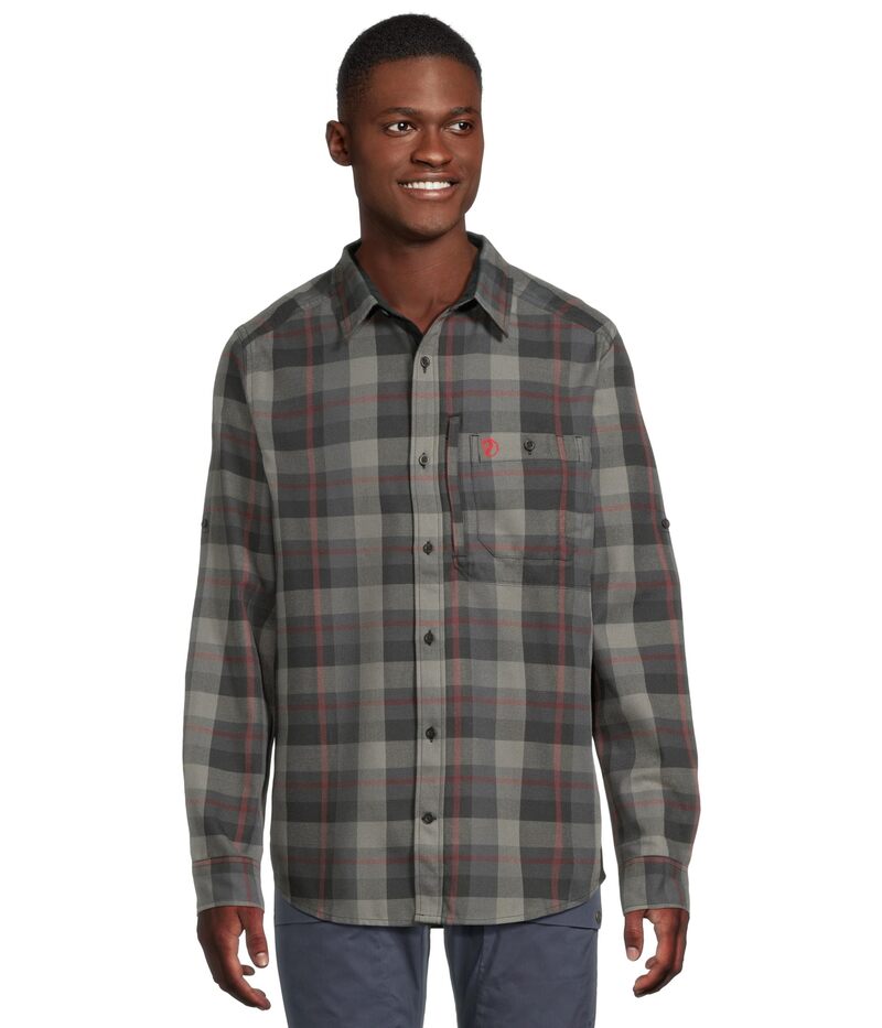 フェールラーベン メンズ トップス シャツ Fjallraven Fjallglim Shirt Black/Grey ブラック