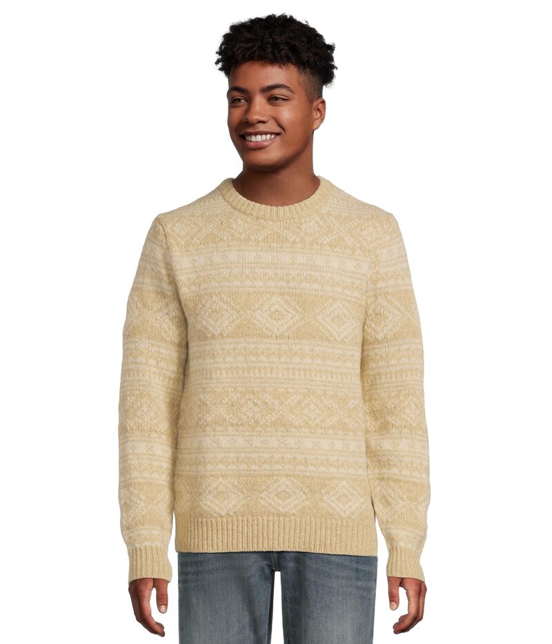 エルエルビーン メンズ アウター 編み物・プルオーバー 毛糸 L.L.Bean Classic Ragg Wool Crew Sweater Fair Isle Natural Fair Is