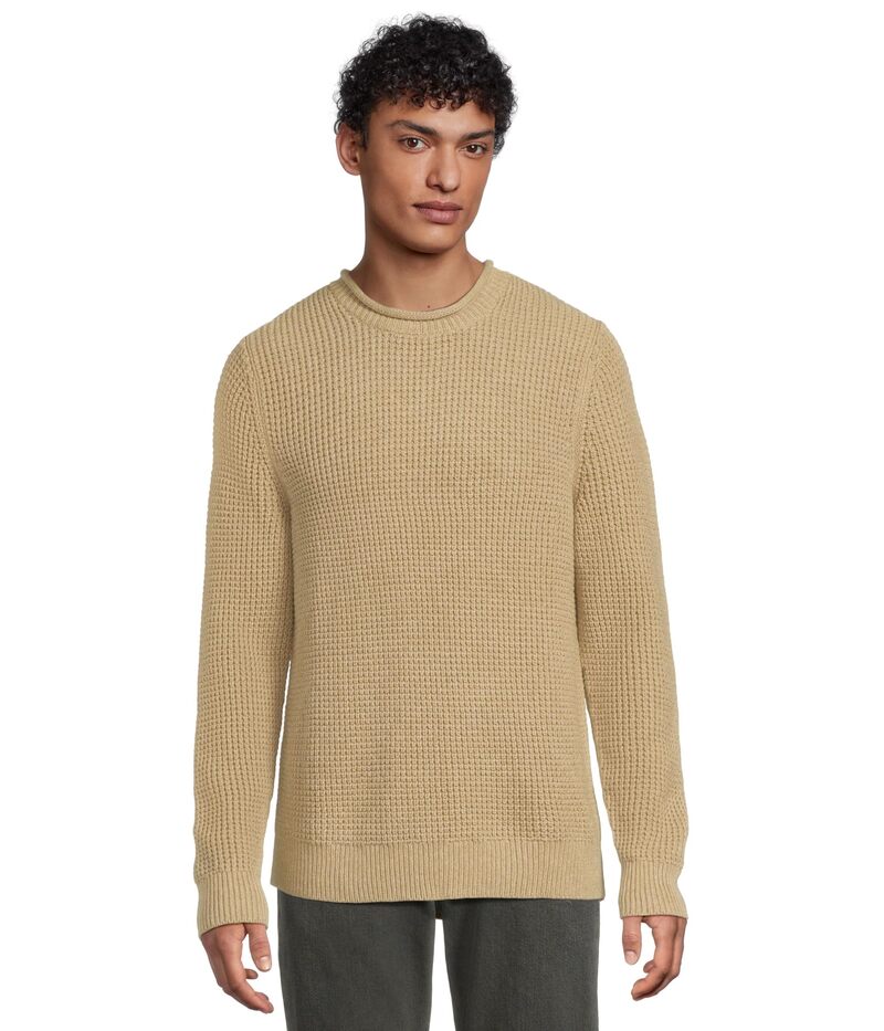 エルエルビーン メンズ アウター 編み物・スウェーター 綿織物 L.L.Bean Organic Cotton Waffle Sweater Rollneck Crew Field Khaki カーキ
