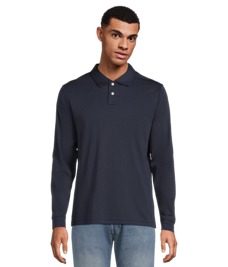 エルエルビーン メンズ トップス シャツ ポロシャツ 長袖 L.L.Bean Comfort Stretch Performance Polo Long-sleeve Slightly Fitted Classic Navy ネイビー
