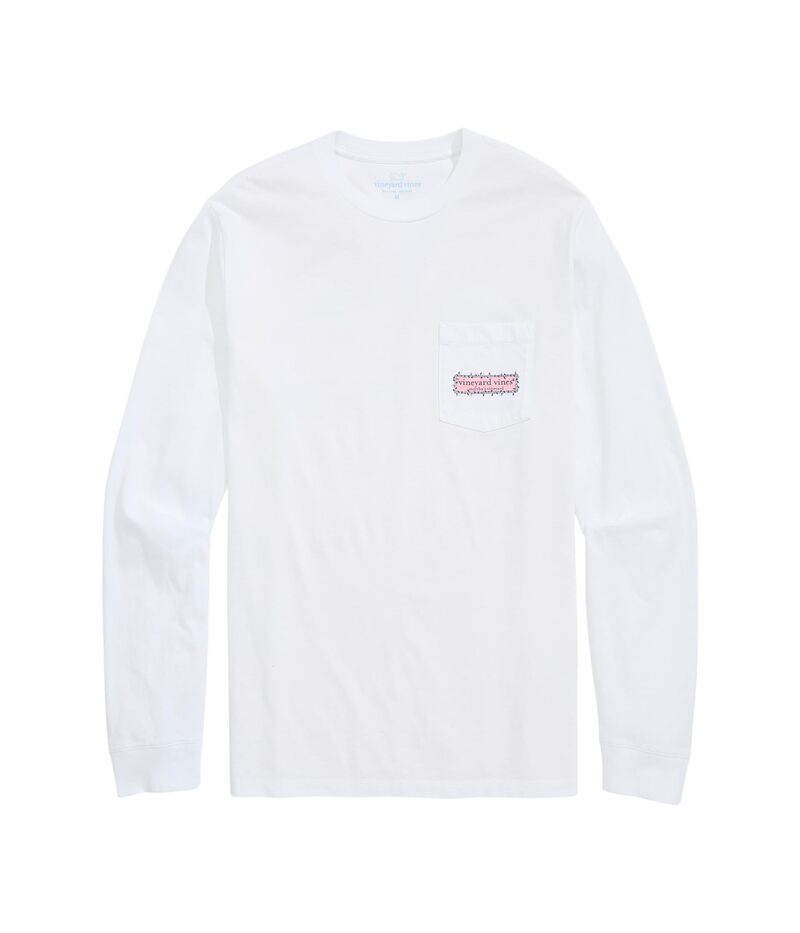 ヴァインヤードヴァインズ メンズ トップス シャツ Tシャツ Vineyard Vines String Lights Pups Long Sleeve Tee White Cap ホワイト