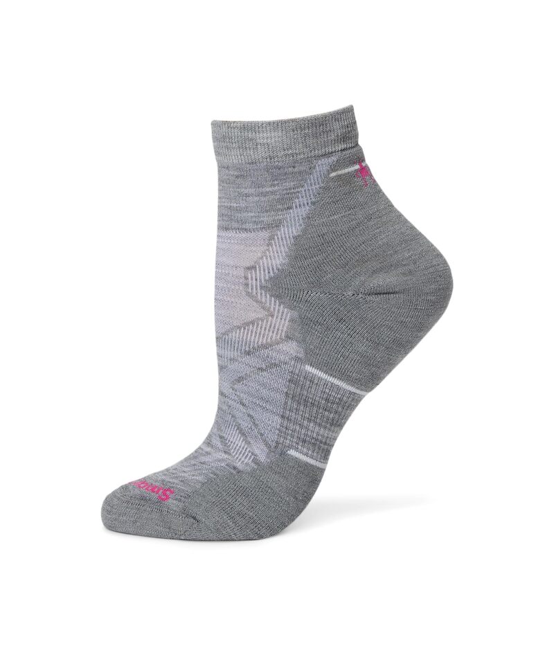かっこ良い羊毛 レディース アンダーお召しもの ソックス アンクル Smartwool Run Targeted Cushion Ankle Light Gray/Whit 薄墨色