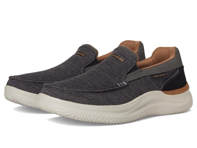 スケッチャーズ メンズ シューズ スリッポン・ローファー SKECHERS Hasting - Marco Grey/Black ブラック