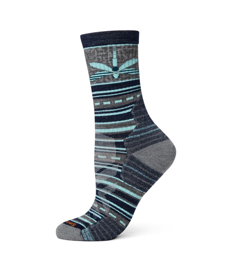 かっこ良い羊毛 レディース アンダーお召しもの ソックス Smartwool Hike Targeted Cushion Dragon Stitch Mid Crew Socks Deep Navy 米国海軍
