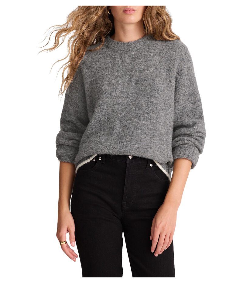 メイドウェル レディース アウター ニット・セーター Madewell Charm Kritty Pullover Grey And Ivory アイボリー