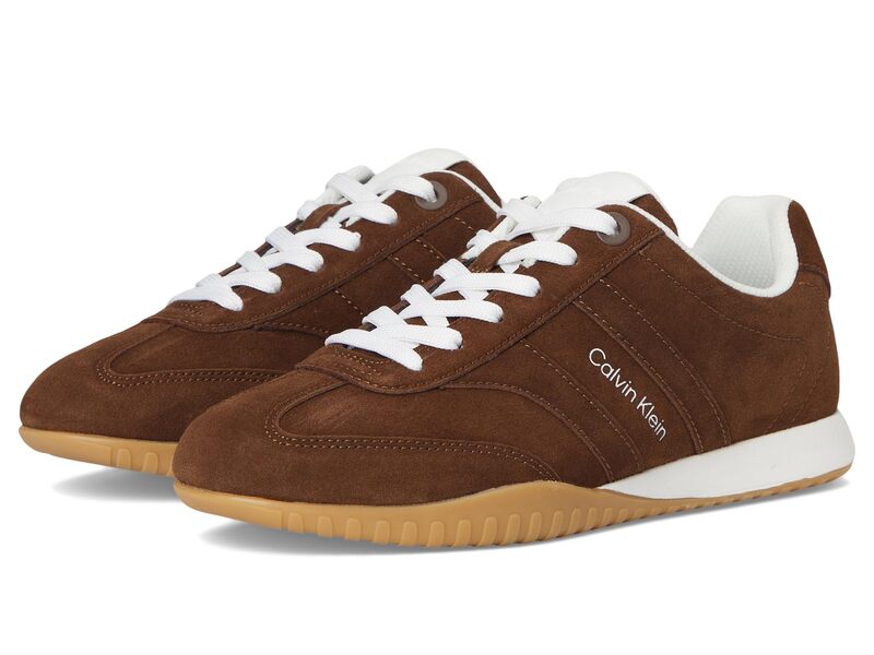 カルバンクライン レディース シューズ スニーカー Calvin Klein Hendrea Dark Brown Sued 赤銅色