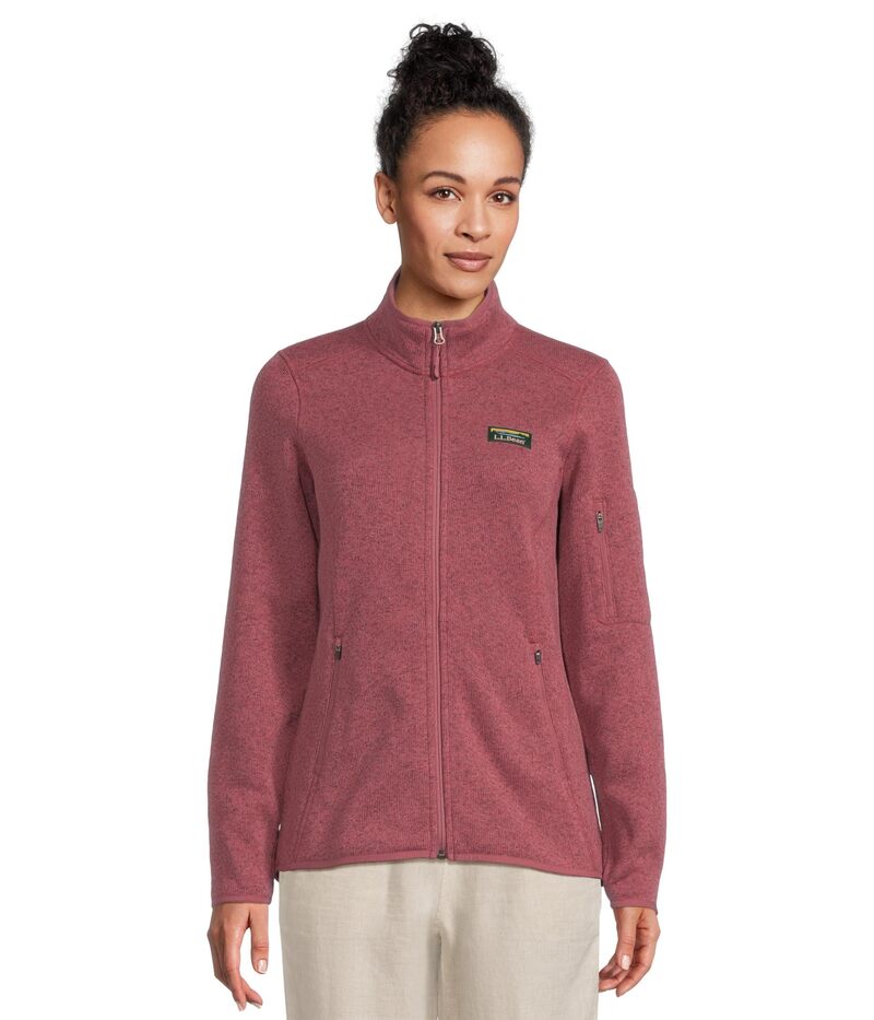 エルエルビーン レディース アウター コート セーター フリース ジャケット L.L.Bean Bean's Sweater Fleece Full Zip Jacket Dark Plum Rose プラム