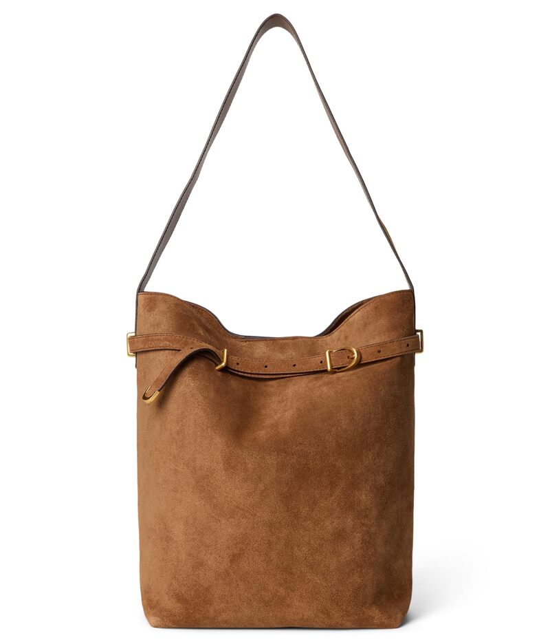 メイドウェル レディース バッグ ハンドバッグ スエード Madewell Suede Belted Essentials Bucket Tote Dried Acorn