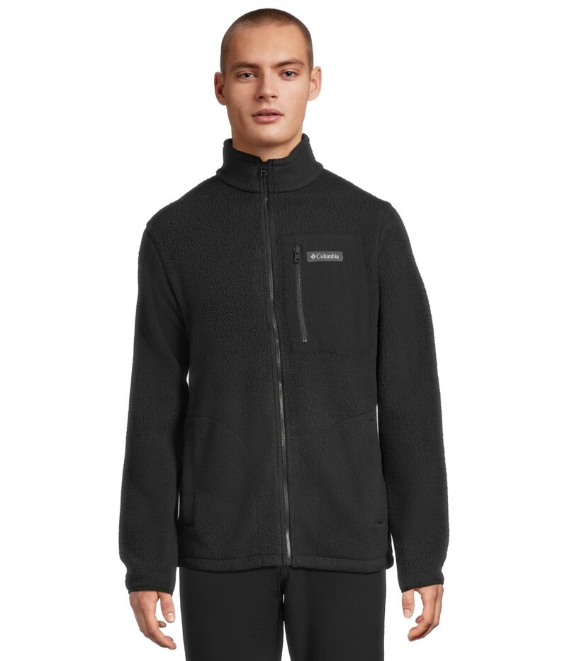 コロンビア メンズ アウター 厚地の外套 フリース Columbia Jasperidge Pebbled Full Zip Fleece Black 黒いこと