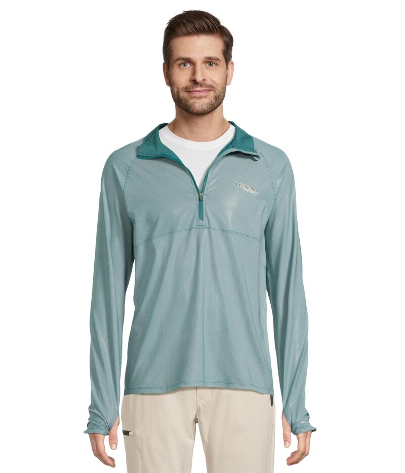 コロンビア メンズ トップス シャツ ハーフジップ Columbia Summit Valley Long Sleeve Half Zip River Blue ブルー