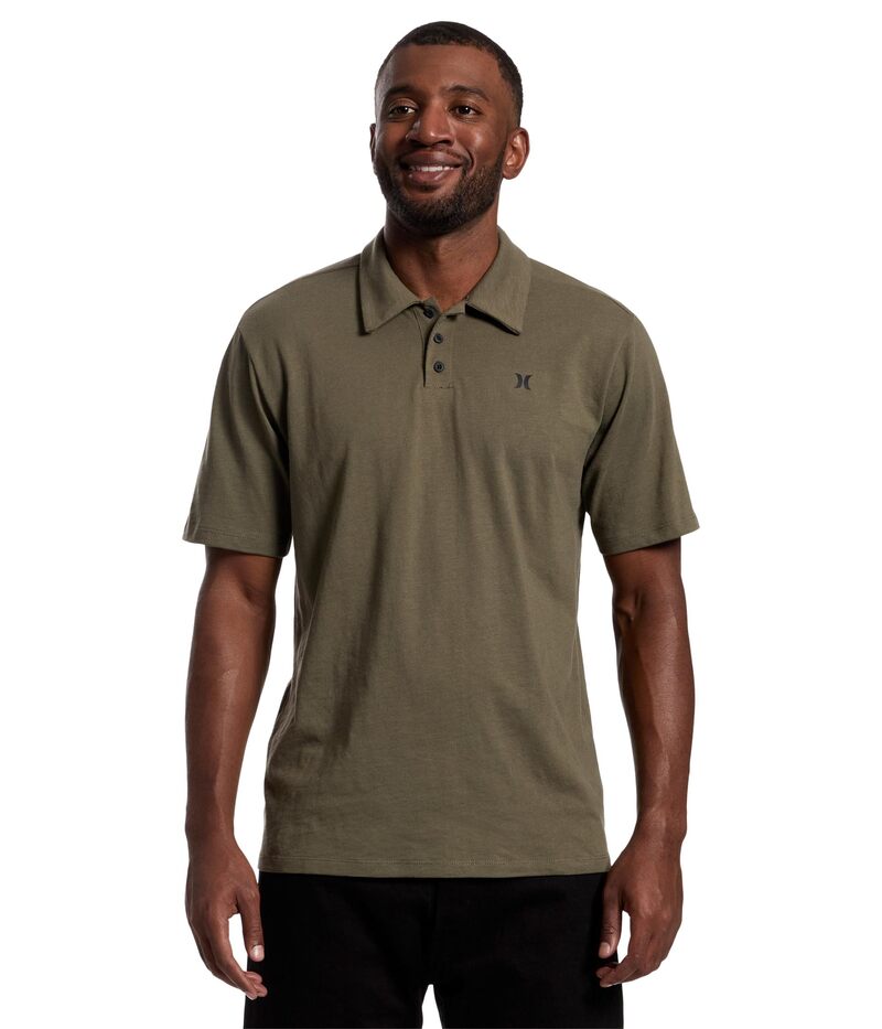 ハーレー メンズ トップス プルオーバー Hurley Icon Slub Polo Short Sleeve Olive オリーブ