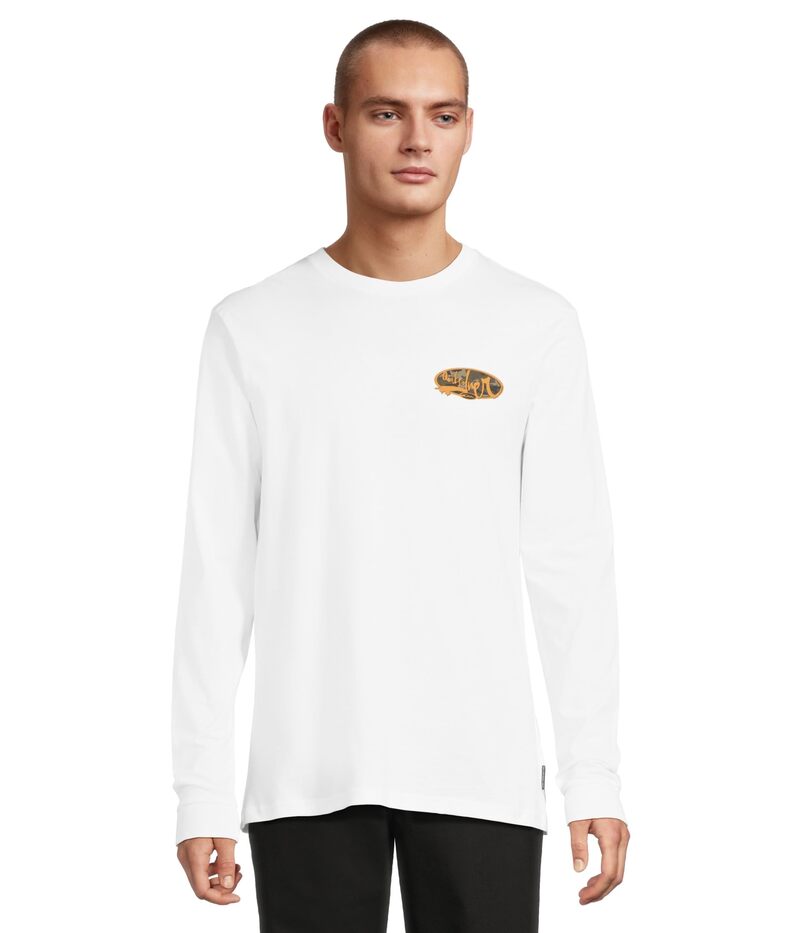 クイックシルバー メンズ トップス シャツ Quiksilver Impaired Camo Long Sleeve Screen Tee White ホワイト