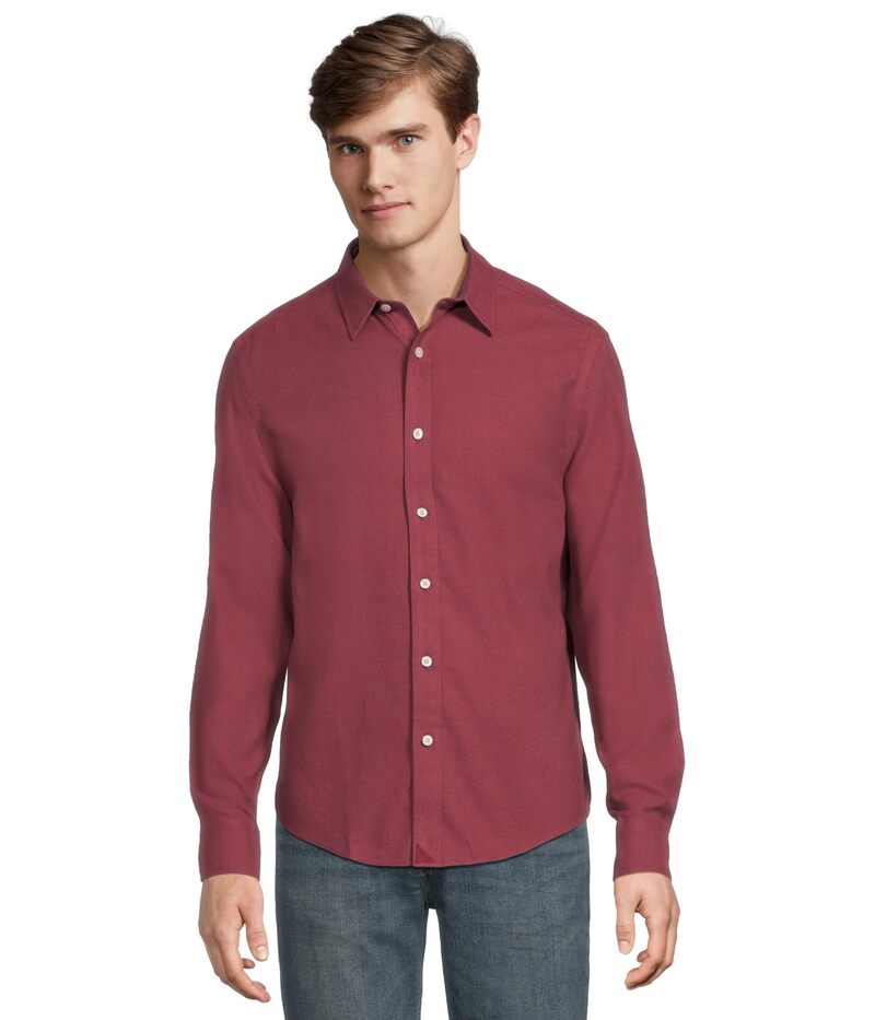 アンタックイット メンズ トップス シャツ UNTUCKit Long Sleeve Wrinkle Free Veneto Maroon マルーン