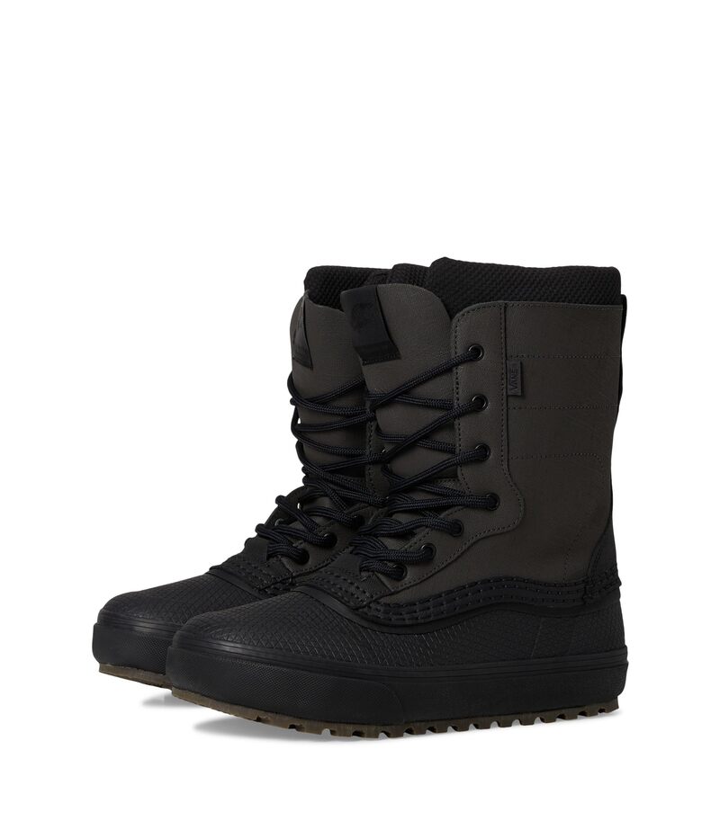 バンズ メンズ シューズ ブーツ・レインブーツ Vans Mte Standard Zip Waterproofaded Black ブラック