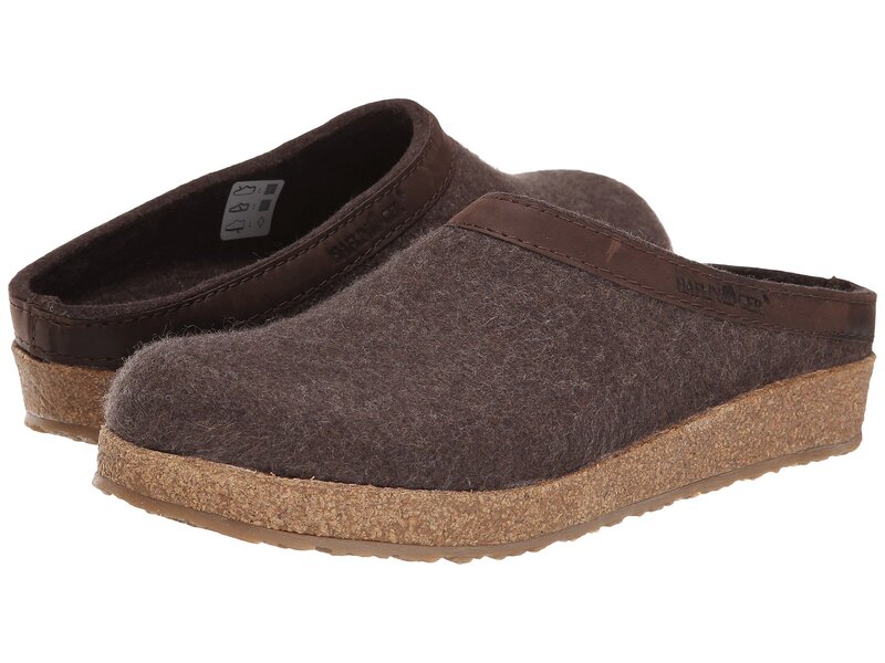 ハフィンガー メンズ シューズ サンダル レザー Haflinger GZLeather Trim Grizzly Brown ブラウン