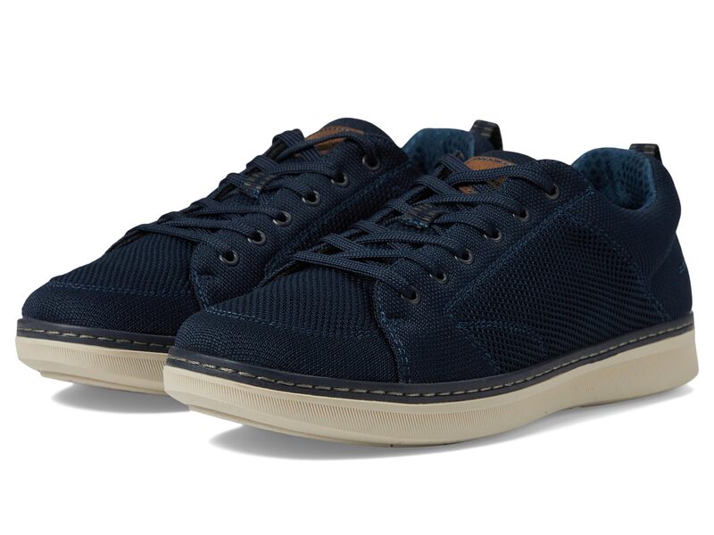 ノンブッシュ メンズ シューズ スニーカー オックスフォード レース ニット Nunn Bush Aspire Knit Moccasin Toe Sneaker Oxford Comfortable Lightweight Fabric Lace Up Navy ネイビー