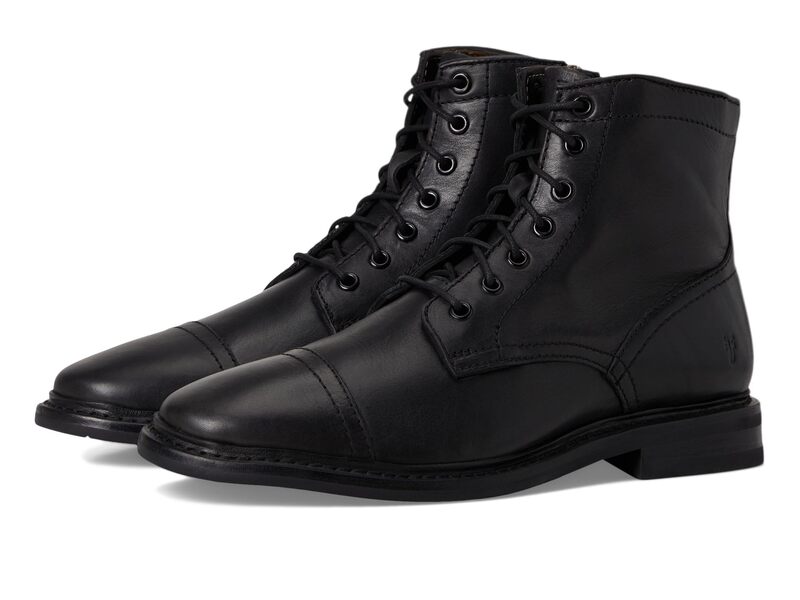 飛球 メンズ シューズ ブーツ・レインブーツ スピード競技 Frye Paul Mid Lace Black 黒いこと
