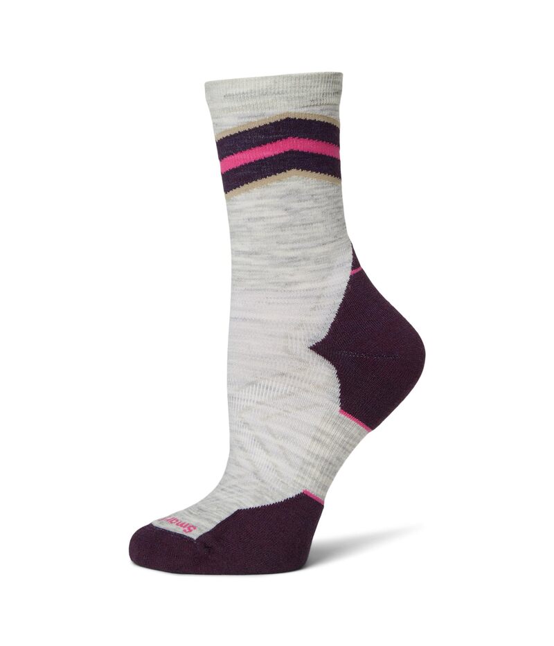 かっこ良い羊毛 レディース アンダーお召しもの ソックス Smartwool Run Targeted Cushion Mid Crew Ash 死灰
