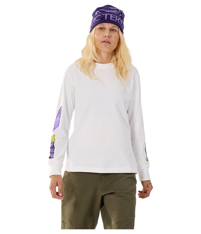 アークテリクス レディース トップス シャツ コットン Arc'teryx Kragg Cotton Sticker Crew Long Sleeve White Light/Ast ホワイト