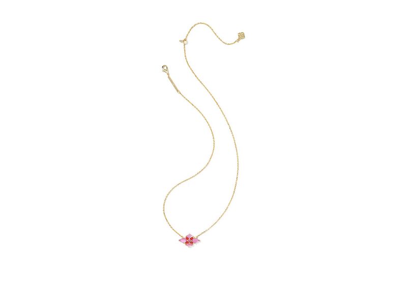 ケンドラスコット レディース アクセサリー ネックレス・チョーカー・ペンダントトップ レース Kendra Scott Abbie Crystal Short Pendant Necklace Gold Red Mix レッド