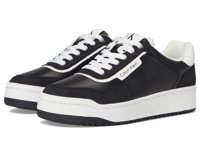 カルバンクライン レディース シューズ スニーカー Calvin Klein Adryen Black/White 白いこと スニーカー-レディース靴-靴