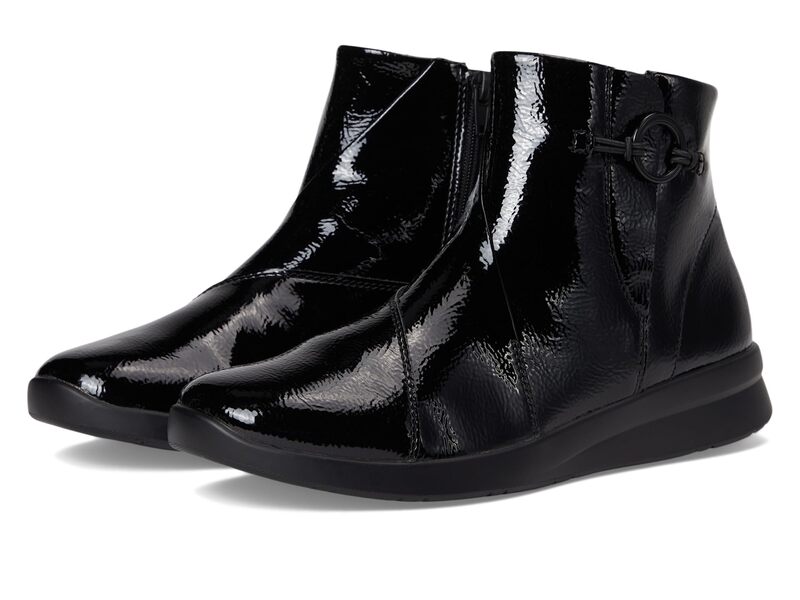 クラークス レディース シューズ ブーツ・レインブーツ Clarks Ellowyn Deva Black Crinkle P ブラック