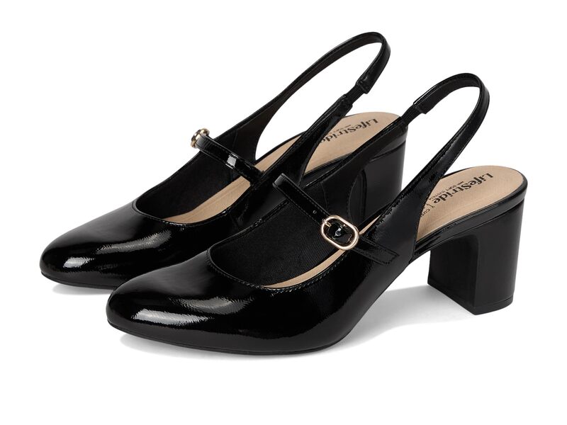 ライフストライド レディース シューズ ヒール LifeStride Trustrappy Shoes Black Patent ブラック