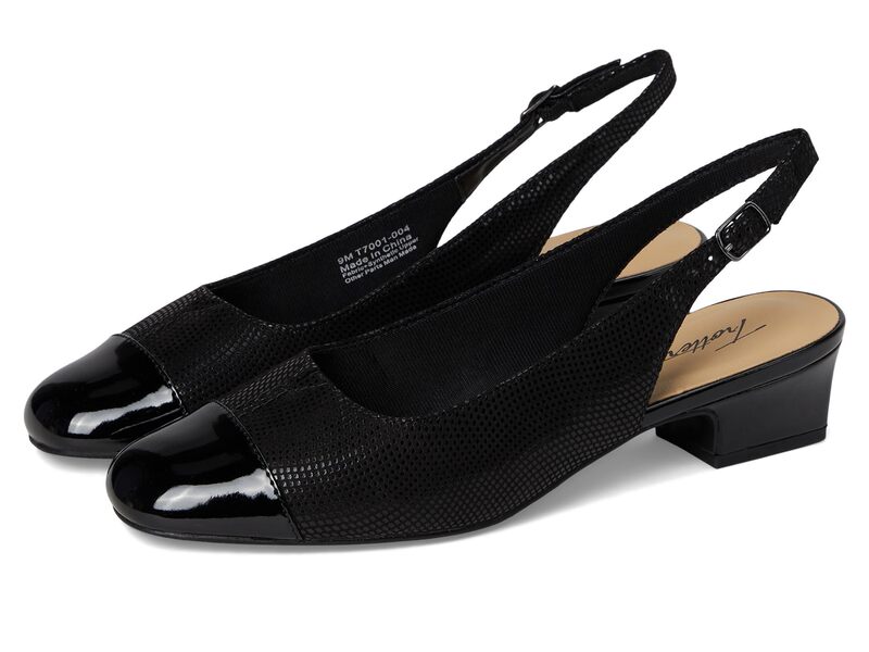 トロッターズ レディース シューズ 踵 Trotters Dea Black Mini Dot 黒いこと