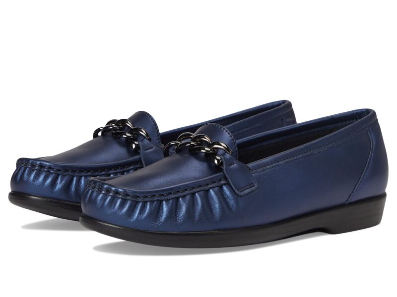 サス レディース シューズ スリッポン・ローファー SAS Metro Link Comfort Loafers Metallic Navy/B ネイビー