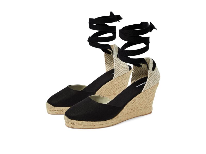ソルドス レディース シューズ 踵 Soludos Marseille Wedgespadrille Black 黒いこと