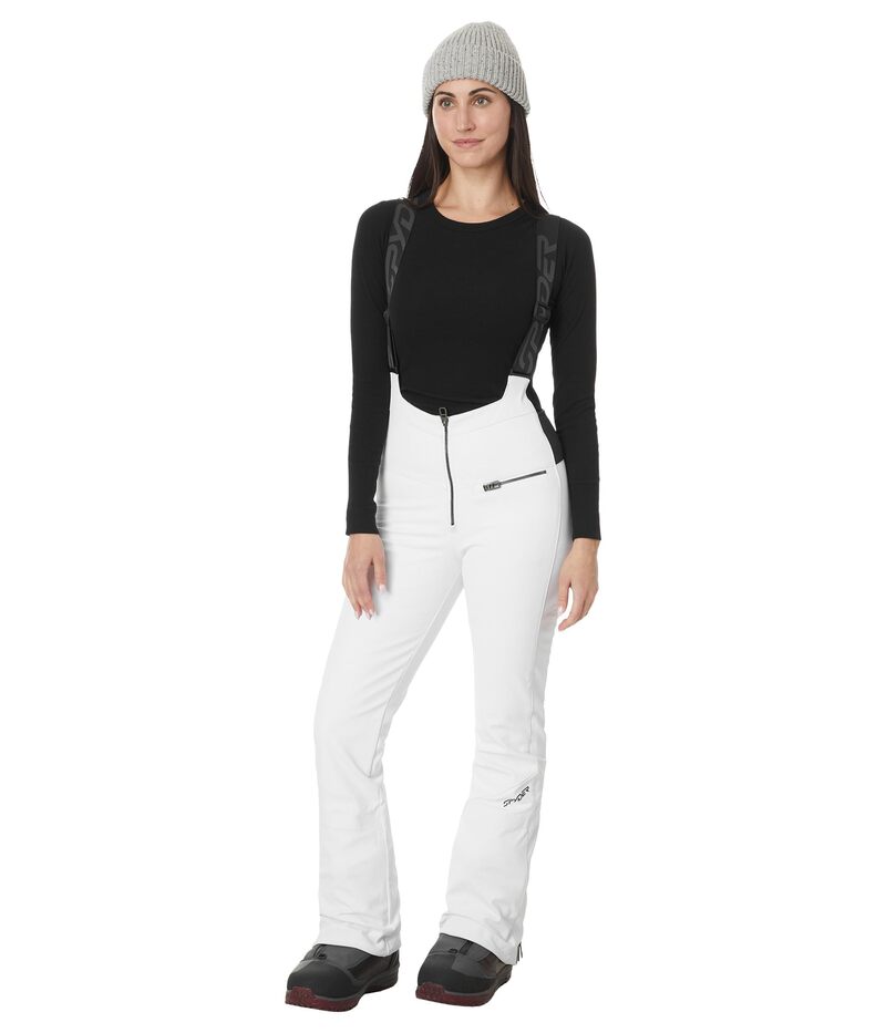 スパイダー レディース ボトムス カジュアルパンツ Spyder Strutt Bib Softshell Pants White 1 ホワイト