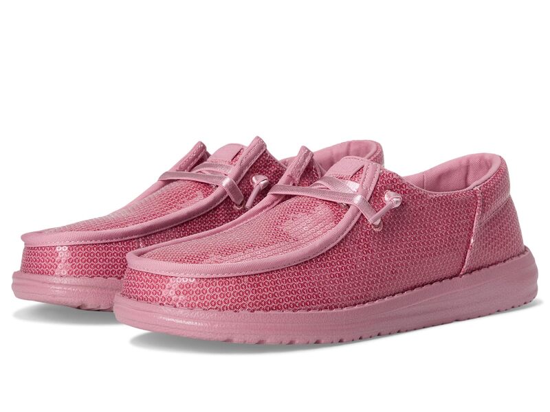 ヘイデュード レディース シューズ スニーカー スパンコール Hey Dude Wendy Funk Mono Sequin Foxglove Pink サクラ色