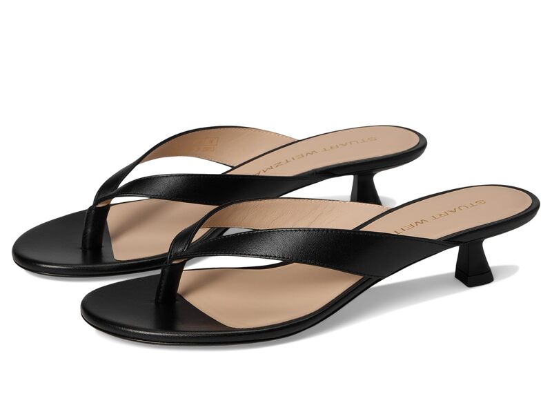 スチュアート ワイツマン レディース シューズ 踵 サンダル Stuart Weitzman Rio Sleek Sandals 35 Black 黒いこと