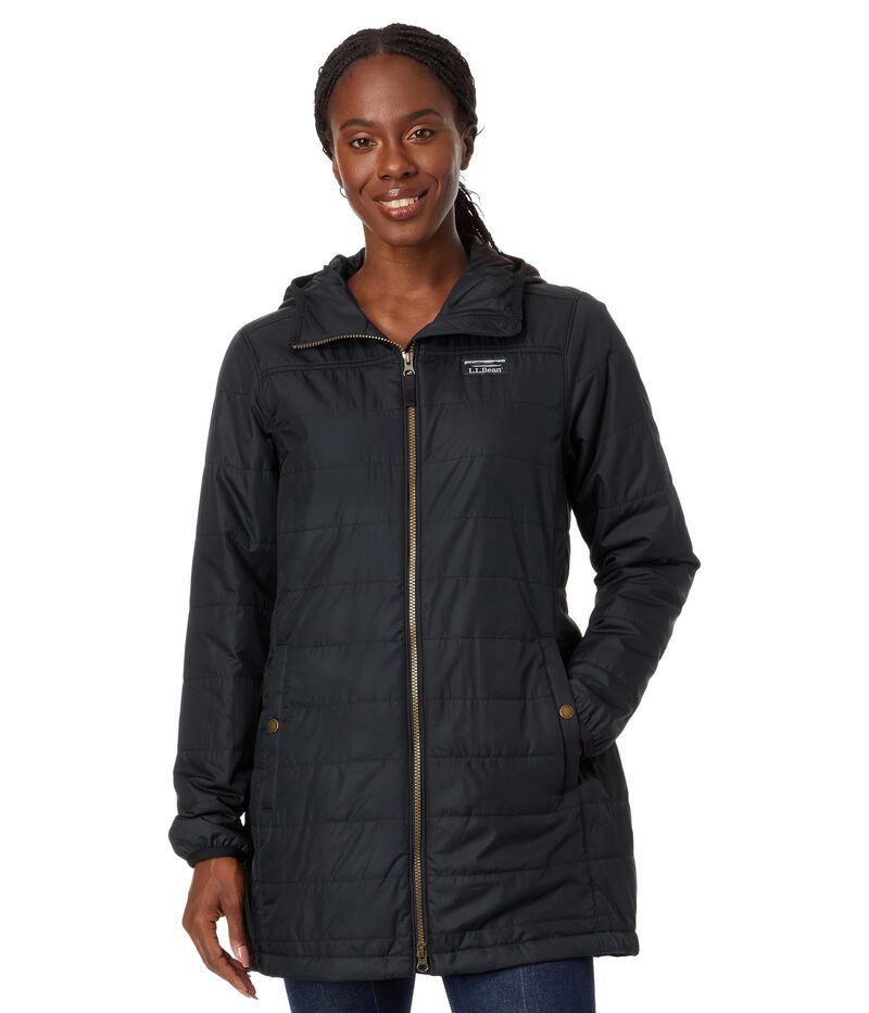 エルエルビーン レディース アウター 厚地の外套 L.L.Bean Mountain Classic Puffer Coat Black 黒いこと コート・ジャケット-レディースファッション