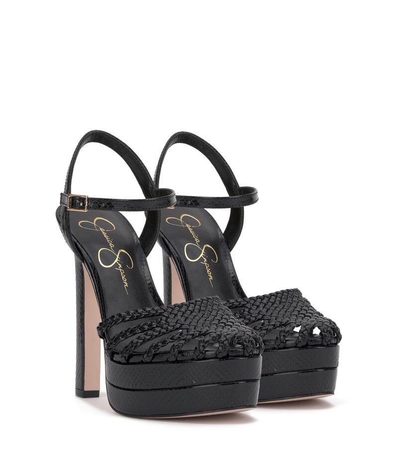 ジェシカシンプソン レディース シューズ 踵 Jessica Simpson Inaia Black 黒いこと