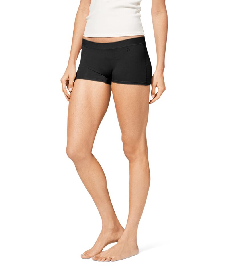 トミージョン レディース アンダー御召しもの ズボン下 Tommy John Second Skin Boyshorts Black 黒いこと