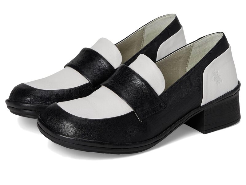 フライロンドン レディース シューズ スリッポン・ローファー FLY LONDON ELAM574FLY Black/White ホワイト