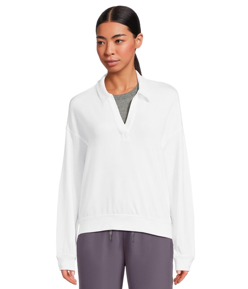 トラビスマヒュー レディース アウター コート パイル TravisMathew Cloud Terry Long Sleeves White ホワイト