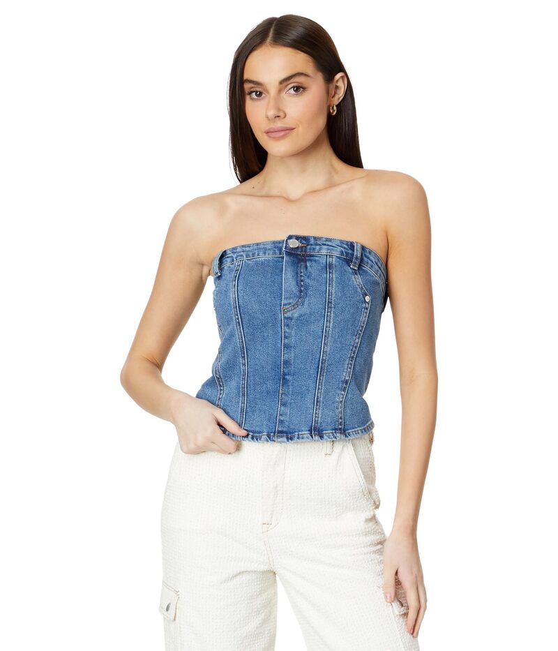 ブランクニューヨーク レディース トップス シャツ デニム Blank NYC Own It Denim Bustier Blue ブルー