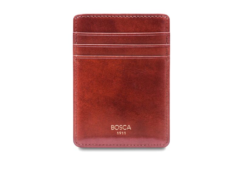 ボスカ メンズ 付属品 がま口 なめし革 Bosca Old Leather Collection - Deluxe Front Pocket Wallet Cognac Leather 財布・ケース-バッグ・小物・ブランド雑貨