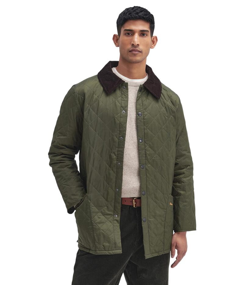 バブアー メンズ アウター 厚地の外套 キルティング 上衣 Barbour Heritage Liddesdale Quilted Jacket Olive オリーブ