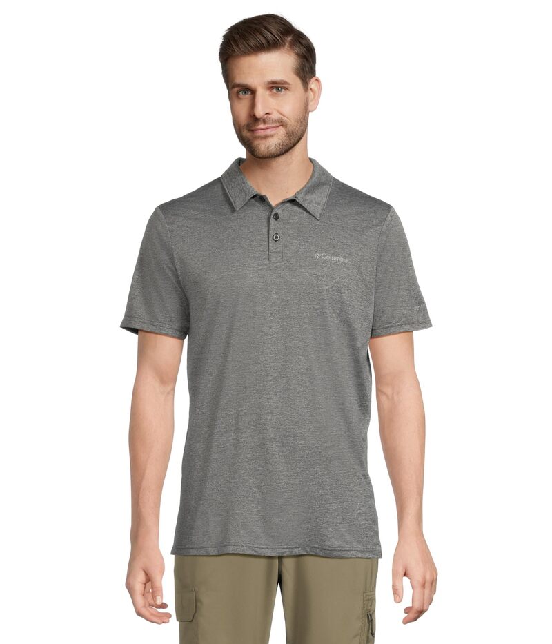 コロンビア メンズ トップス プルオーバー Columbia Hike Polo Black Heather 黒いこと